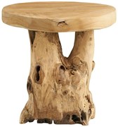 Okrągły stolik z litego drewna tekowego ø 40 cm Palena – House Nordic