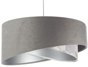 Szara welurowa lampa wisząca z wzorem M9-F76