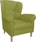 Zielony fotel typu uszak Swan – Ropez