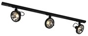 System szynowy z 3 reflektorami czarnymi 1-fazowymi - Go