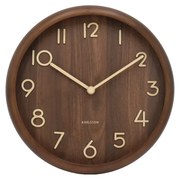Zegar ścienny Karlsson 6021DW brązowy, śr. 30 cm