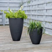 Donica ogrodowa okrągła 28 x 43 cm antracyt PATIO