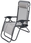 4Home Ogrodowe krzesło leżakowe Relax, szary