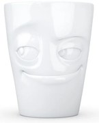 Biały figlarny porcelanowy kubek z uchem 58products