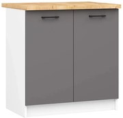 Szara minimalistyczna dolna szafka kuchenna A6-M06