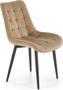 Pikowane aksamitne krzesło do jadalni K580 Halmar