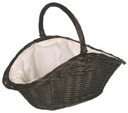 Kosz wiklinowy z rączką na drewno 50x70 cm