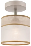 Jasnobrązowa lampa sufitowa z tekstylnym kloszem ø 16 cm Andrea – LAMKUR