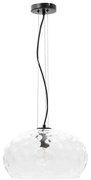 Czarna lampa wisząca ze szklanym kloszem ø 40 cm Balma – Kave Home