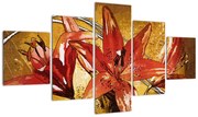 Obraz kwiatów lilii (125x70 cm)