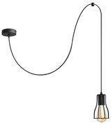 Żyrandol na lince TUBE 1xE27/15W/230V czarny