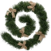 Girlanda świąteczna, gęsta choinka ze złotymi kokardami, 200 cm