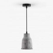 Lampa Sufitowa Wisząca Z Terakoty Sainza Jasnoszary & Ø14 Cm - Sklum