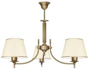 Mosiężny żyrandol z abażurami L-S3A