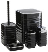 Zestaw łazienkowy WAVE 5 szt czarny/chrom