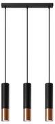 Sollux SL.0948 - Żyrandol na lince LOOPEZ 3xGU10/10W/230V czarny/miedź