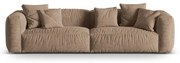 Jasnobrązowa sofa modułowa z materiału bouclé 320 cm Martina – Micadoni Home