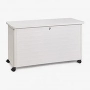 Skrzynia Do Przechowywania Ogrodowa Ze Stali Forzan Gardenia Biel & 500 L - Sklum