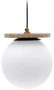 Biała lampa wisząca ze szklanym kloszem ø 20 cm Malachi – Kave Home