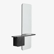 Przedpokój 80x120 Cm Z Mdf Z Lustrem Varna Czarna - Sklum