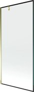 Mexen Next parawan nawannowy 1-skrzydłowy 90 x 150 cm, czarna ramka, złoty - 895-090-000-00-70-50