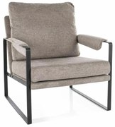 Fotel tapicerowany FOCUS BREGO beżowy SIGNAL