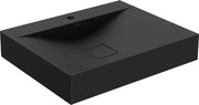 Mexen Poli umywalka nablatowa z konglomeratu 1/O 60 x 48 cm, czarna - 23026071