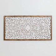 Panel Dekoracyjny (122x63 Cm) Asniki Vintage White Wood - Sklum