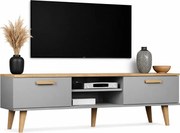 Szafka pod telewizor na nóżkach szary + hikora D3-B03