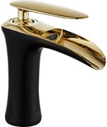 Mexen Lyra bateria umywalkowa, czarna/złota - 745300-75