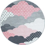 Różowo-szary dywan dziecięcy ø 120 cm Bambi – Ayyildiz Carpets