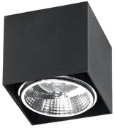 Czarny kwadratowy plafon LED kostka - EX656-Inger