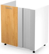 Kuchenna narożna szafka zlewozmywakowa dąb miodowy T1-F27