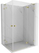 Mexen Lunar L Duo kabina prysznicowa uchylna prawa 115 x 95 cm, transparent, złota - 834L-115P-095L-50-00