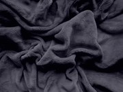 PrzytulneMieszkanie.pl Prześcieradło z mikropluszu SOFT 160x200 cm antracytowo szare