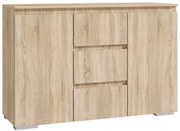 Komoda z szufladami i półkami dąb sonoma 120 cm Z2-W99