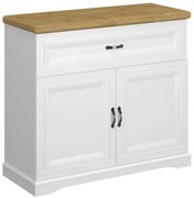 Komoda z szufladą i dwudrzwiową szafką biały + dąb harbor G0-K06