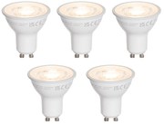 Zestaw 5 żarówek LED GU10 50 mm przezroczystych 7,5 W 800 lm 3000 K