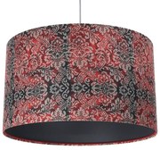 Czerwono-grafitowa lampa wisząca z abażurem - 5X S374 K5-P16