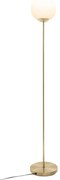 Lampa stojąca z okrągłym kloszem, metalowa, 134 cm