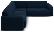 Ciemnoniebieski narożnik z materiału bouclé (strona zmienna/w kształcie litery L) Molino – Micadoni Home