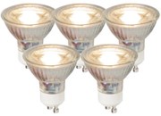 Zestaw 5 żarówek LED GU10 COB 5W 450lm 3000K