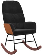 Czarny fotel wypoczynkowy bujany M6-H77