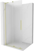Mexen Velar L ścianka prysznicowa rozsuwana Walk-in 110 x 200 cm, szron 8 mm, złota szczotkowana - 871-110-003-33-55