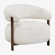 Fotel Z Tkaniny Chenille I Żelaza Jolie Ciemna Czerń & Kremowo-beżowy Szenil - Sklum