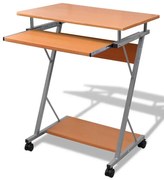 Brązowe mobilne biurko z wysuwaną półką M9-R63