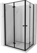 Mexen Mist-F Duo kabina prysznicowa składana lewa 90 x 70 cm, czarna ramka, czarna -  8A6-090L-070P-70-70