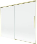 Mexen Rox parawan nawannowy 2-skrzydłowy rozsuwany 190 x 150 cm, transparent, złoty - 8C9-190-001-50-00
