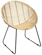 Krzesło wypoczynkowe LAORA, rattanowe