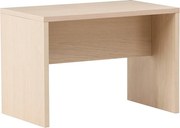 Modułowy biały stolik pomocniczy Juni w stylu skandynawskim z 2 nogami